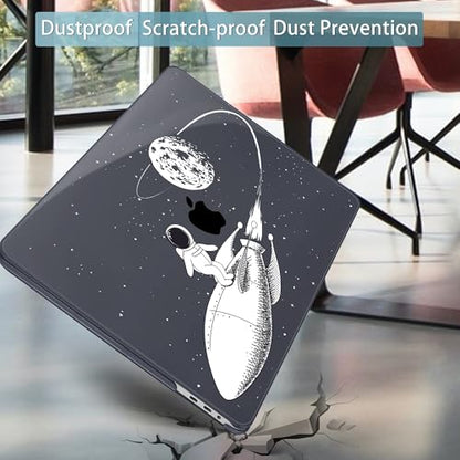 Mektron Case for MacBook Pro 16 Inch A2141 Cover 2019 Release 16" with Liquid Retina Display/Touch ID, Plastic Hard Shell with Keyboard Skin & Screen Protector & Dust Plug, Spaceman - color: Spaceman