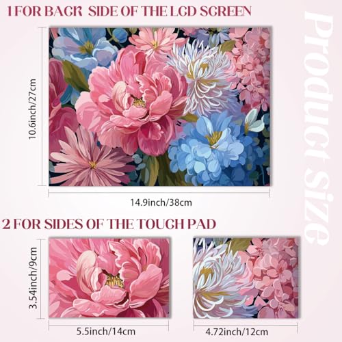 SUPERDANT Laptop Skin Sticker Flowers Laptop Decals Personalized Universal Notebook Computer Wrap Vinyl Skin Stickers Cover Art Decal Removable 12-15.6 Inch Waterproof Scratch-Resistant Gifts - style: Flowers
