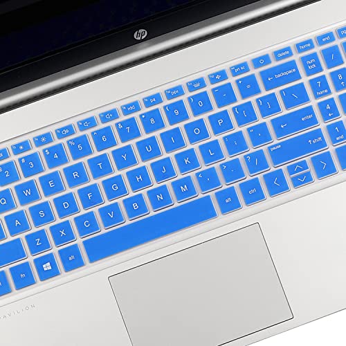 Keyboard Cover for HP 17.3" Laptop 17-cn/cp 17t-cn 17-cn0065cl 17-cn3053cl 17-cn0691ds 17-cn1053cl 17-cn0010nr 17-cn2099nr cn1069cl 17-cn0001tg 17-cn0003dx 17-cn3097nr/3165cl 17-cn2068cl cn0076nr-BU - color: Blue(Regular Letters)