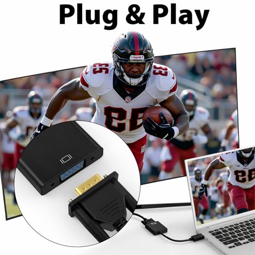 Cyberguys! DisplayPort (DP) to VGA Cable Adapter – 1080P DP Male to VGA Female Converter for Monitor Projector HDTV – Gold-Plated, Secure-Latch Display Port Connector – 2 Pack for Laptop PC Desktop
