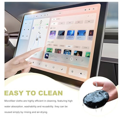 Car Screen Cleaner, 4.72"×3.94" Triangle Auto Touch Screen Cleaner Microfiber Cleaning Pad, Scratch-Free Microfiber Cleaning Wipe for Vehicle Dashboard LCD Display Laptop - color: Triangle