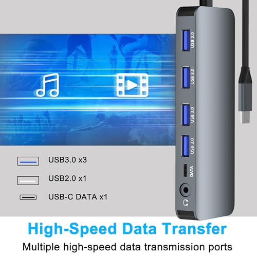 Docking Station for Dell/HP/Lenovo/Surface Laptop, Dual HDMI Adapter for 2 Monitors, 13 in 1 USB C Hub With HDMI/VGA/USB/PD/Ethernet/SD/TF/Audio - style: 13 IN 1