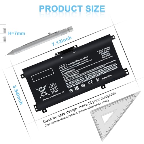 LK03XL Battery Compatible with HP Envy X360 Convertible Notebook 15m-cn0xxx 15m-cn0012dx 17m-ae0xx 15m-bp 17-ae1xx 15-bq2xx 17t-ce 15m-cn0011dx 15m-bp112dx LKO3XL 916814-855 L09281-855 - size: LK03XL