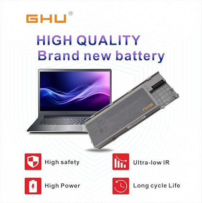 GHU PC764 Laptop Battery Replacement for Dell Latitude D620 D630 D631 Precision M2300, Compatible with PC765 PD685 TD175 312-0383 GD776 JD634