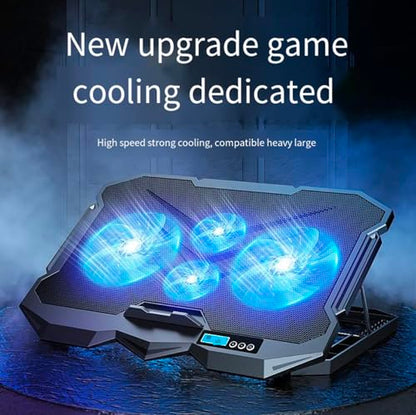 Laptop Cooling pad for Asus ROG Strix G16 Gaming laptops, Laptop Cooler with 4 Fans, LCD Display Screen, 4 Height, 2 USB-A Port Laptop Stand