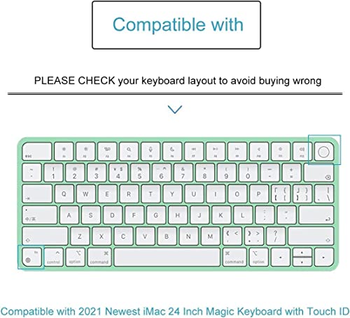Keyboard Cover for Apple 2024/2023/2021 iMac All-in-One Desktop Keyboard, iMac 24 Inch with M4 /M3 /M1 Chip & Apple Magic Keyboard A3118 A2449 A2450 MK293LL/A MK2A3LL/A, Magic Keyboard 3 - color: GradualPink