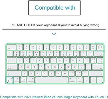 Keyboard Cover for Apple 2024/2023/2021 iMac All-in-One Desktop Keyboard, iMac 24 Inch with M4 /M3 /M1 Chip & Apple Magic Keyboard A3118 A2449 A2450 MK293LL/A MK2A3LL/A, Magic Keyboard 3 - color: GradualPink