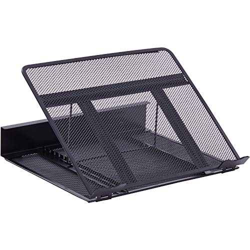 Lorell, LLR80620, Mesh Laptop Stand, 1 Each, Black