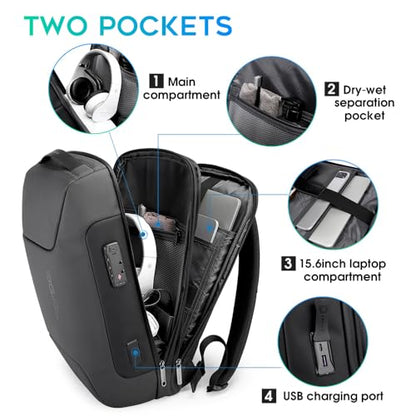 BANGE Tech Laptop Backpack for Men and Women - color: Grey