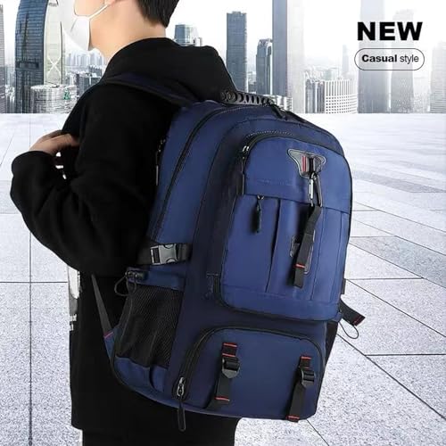 Travel laptop backpack, Extra Large 60L Traveling College Backpack,Large Capacity Backpack for Men Women,Fits 17 Inch Computer, USB Charging Port, Blue - color: 60l Blue