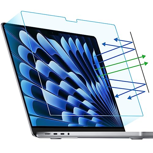 F FORITO 2-Pack Anti Blue Light Matte Screen Protector Compatible with MacBook Air 15.3 inch (2026-2023, M5, M4, M3, M2), Eye Protection Blue Light Blocking Anti Glare Computer - size: for MacBook Air 15.3" (2023-2025, M2,M3,M4)
