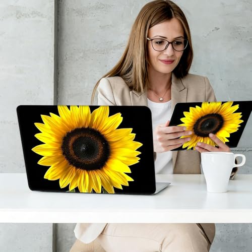Laptop Skin Sticker Decal Cover,Yellow Sunflower | DIGTIALL Universal Laptop Skin Sticker, Waterproof Removable Notebook Decal Protector Cover for 12 13 14 15 Inch Laptops - color: Yellow Sunflower
