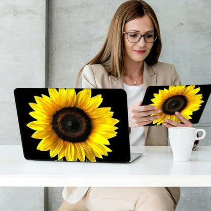 Laptop Skin Sticker Decal Cover,Yellow Sunflower | DIGTIALL Universal Laptop Skin Sticker, Waterproof Removable Notebook Decal Protector Cover for 12 13 14 15 Inch Laptops - color: Yellow Sunflower