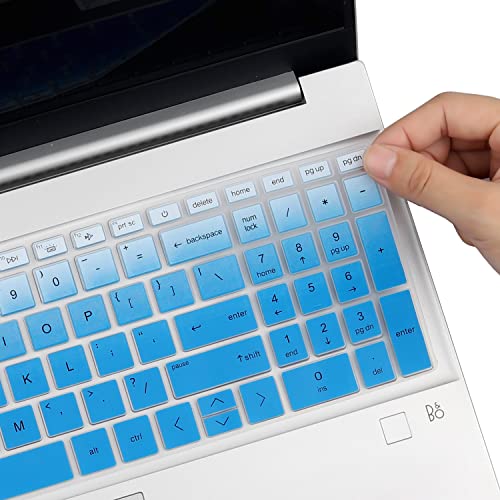 Keyboard Cover for 15.6 HP Pavilion 15-eg 15t-eg 15-eh 15-eg2073cl 15t-eg100/eg000 15-eg1053cl 15-eg0050wm 15-eg2053cl 15z-eh100 15-eg1073cl 15-eg2055cl 15-eg2097nr 15-eg0025nr 15-eg0165st 15-eg0167st - color: GradualBlue