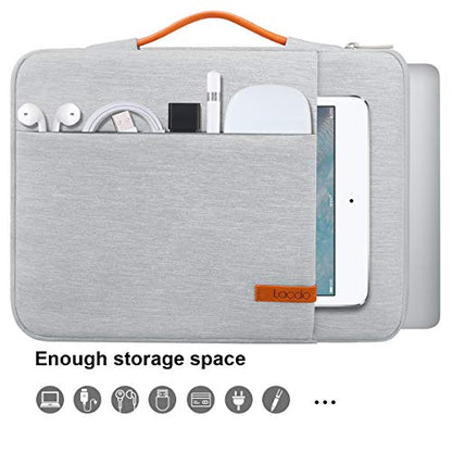 Lacdo 360° Protective Laptop Sleeve Case for 14 inch MacBook Pro M5 Pro/Max A3426 A3427 (2026), M5/M4/M3/M2/M1 A3434 A3112 A3401 A3185 A2918 A2992 | 13.8 inch Surface Laptop 7th Computer Bag, Gray - color: Gray, size: New MacBook Pro 14 Inch