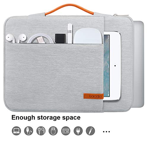 Lacdo 360° Protective Laptop Sleeve Case for 13 inch MacBook Air M5 A3449 (2026), M4 A3240 2025, M3 A3113 A2681 A2337 | 13" MacBook Neo A18 Pro A3404 (2026) | iPad Air/Pro 13 M5 Computer Bag, Gray - color: Gray, size: New MacBook Air/Neo/Pro 13 Inch