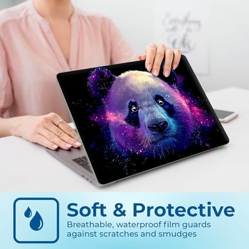 Reusable Universal Laptop Skin Sticker, Cut to Fit for 11.6–15.6 Inch Laptops, Waterproof Protective Film, No-Residue - Galaxy Panda - color: Galaxy Panda