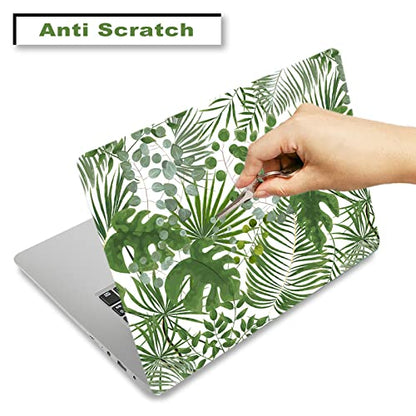 Laptop Skin Sticker Decal, 12" 13" 13.3" 14" 15" 15.4" 15.6 inch Laptop Universal Netbook PC Notebook Vinyl Reusable Skin Sticker Cover Art Case Protector Personalized, Green Leaves - color: Green Leaves