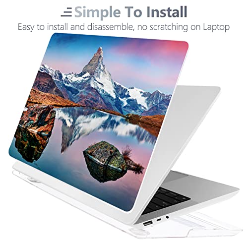 Batianda Case for 12.4" Microsoft Surface Laptop Go 3 2023 Release/Surface Laptop Go 2 (2022), Designed Clear Protective Plastic Hardshell & Keyboard Cover & Screen Protector, Mountain Lake - color: Mountain lake