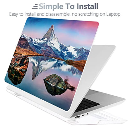 Batianda Case for 12.4" Microsoft Surface Laptop Go 3 2023 Release/Surface Laptop Go 2 (2022), Designed Clear Protective Plastic Hardshell & Keyboard Cover & Screen Protector, Mountain Lake - color: Mountain lake