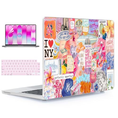 for MacBook Neo Case 13 inch 2026 A18 Pro (A3404), Anti-Scratch Protective Pattern Hard Shell Case, Trendy Laptop Cover with Keyboard Cover+Screen Film+Trackpad Film,Colorful Chaos ﻿ - color: Colorful Chaos