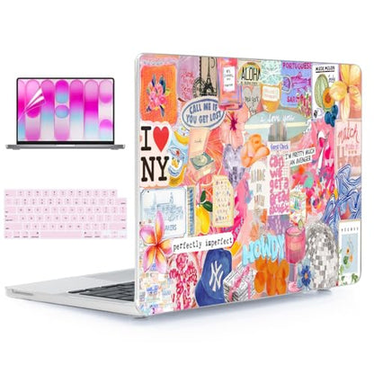 for MacBook Neo Case 13 inch 2026 A18 Pro (A3404), Anti-Scratch Protective Pattern Hard Shell Case, Trendy Laptop Cover with Keyboard Cover+Screen Film+Trackpad Film,Colorful Chaos ﻿ - color: Colorful Chaos