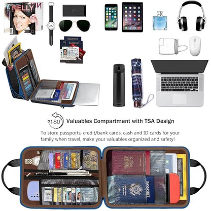 Laptop Shoulder Bag 12.3-13 inch Case Sleeve, Expandable Handbag with Valuables Compartment Compatible with MacBook Air/Pro/Neo 13", iPad 12.9"/13"/11", Shockproof,Black-Blue edge - color: Black-blue Edge
