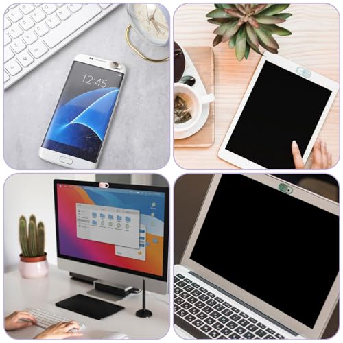 8PCS Laptop Camera Cover Slide, Marble Webcam Cover Slide Phone Camera Cover, Ultra-Thin Computer Camera Cover Slide Blocker Slider Privacy Cover for Laptop Desktop PC Tablet(Marble)