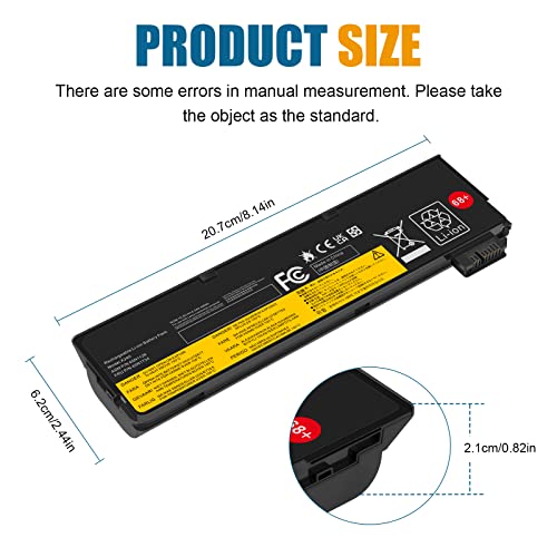 68+ 45N1128 X240 Battery Compatible with ThinkPad T440 T440s T450 T450s T460 T460P T470P T550 T560 L450 L460 L470 P50S W550s X250 X260 X270 45N1125 45N1126 45N1127 45N1129 45N1130 0C52861 0c52862 - size: 8.14*2.44*0.82inch X240