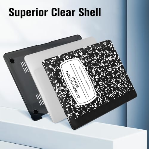 Fintie Case for MacBook Air 13 Inch A2337/A2179/A1932, Composition Book | Air 13.3'', 2018-2022, M1, Snap-On Shell Cover, Full Port Access, Easy On/Off, Lightweight - color: Composition Book