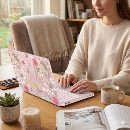 for MacBook Neo 13 inch Case 2026 (Model A3404), Artistic Flower Pattern Ultra Slim Frosted Matte Hard Shell, Anti-Scratch & Fingerprint Resistant Cover - Classic Flowers - color: Classic Flowers