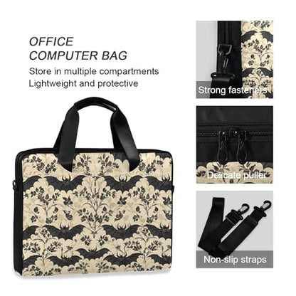 MNSRUU Laptop Bag for 15.6 inch Black Gothic Bats - color: Bat I13854