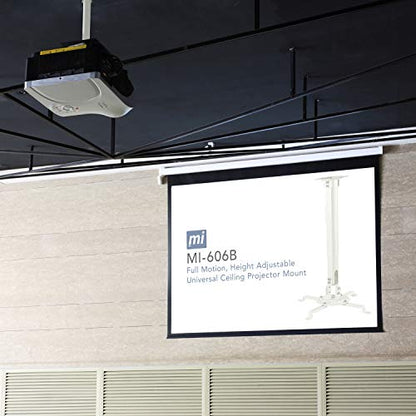 Mount-It! Ceiling Projector Mount | Full Motion and Height Adjustable from 14.5-21.5 Inches | Universal Bracket Fits Epson, Optoma, Benq, and Viewsonic Projectors | 30 Lbs Capacity (Medium) - style: Medium