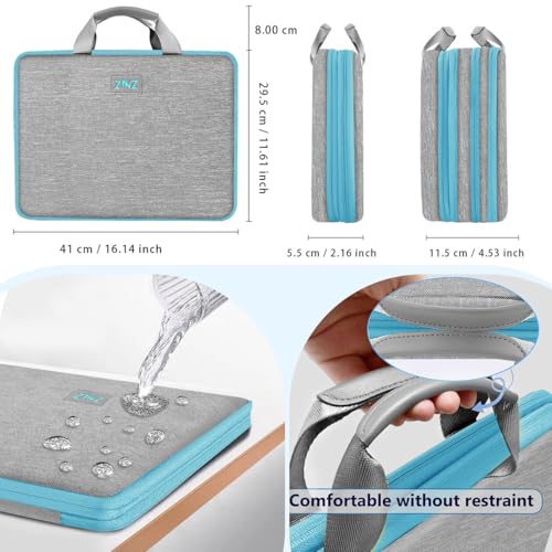 ZINZ Expandable Laptop Case 15.6 Inch Sleeve, Protective Carrying Case Compatible with MacBook Neo 16", MacBook Pro 16"/15.4", Dell XPS 16" and Most 15" 15.6" 16" Notebook，G01Y01 - color: G01y01, size: 15-16"