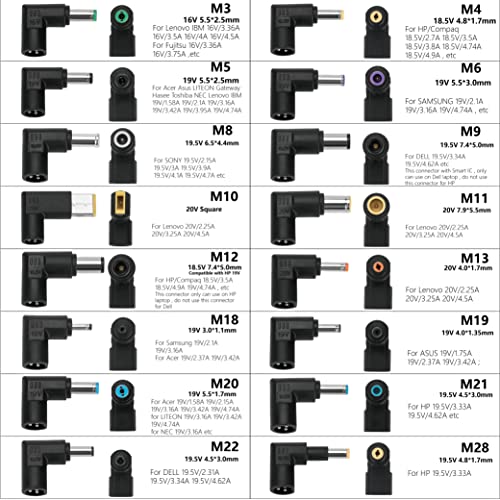 108W Universal Laptop Car Charger 90W with QC3.0 18W DC Adapter Power Supply 16V 18.5V 19V 19.5V 20V for HP Dell IBM Lenovo Acer Asus Compaq Toshiba Samsung Sony Notebooks 12-24V