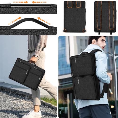360 Protective Laptop Case 15" 15.6" 16" Sleeve, Water-Resistant Handbag with Straps Compatible with 16" MacBook Neo, MacBook Pro Air 16"/15", XPS 16" and Most 15" 15.6" 16" Notebooks,B01K01 - color: B01k01, size: 15"-16"