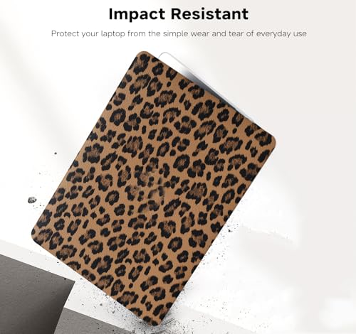 Compatible with MacBook Air 13 inch Case (2010-2017 Release). Models: A1466 / A1369,Leather Leopard Print for Mac Air 13 Older Version,Cheetah Case with Keyboard Cover,Leopard Brown - color: Leopard Brown, size: 2010-2017 Macbook Air 13 inch