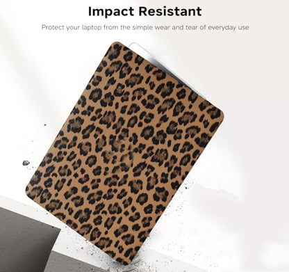 Compatible with MacBook Air 13 inch Case (2010-2017 Release). Models: A1466 / A1369,Leather Leopard Print for Mac Air 13 Older Version,Cheetah Case with Keyboard Cover,Leopard Brown - color: Leopard Brown, size: 2010-2017 Macbook Air 13 inch