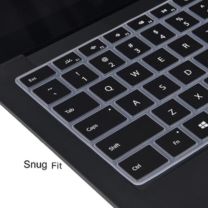 CaseBuy Keyboard Cover for 2023-2019 Microsoft Surface Laptop 6/5/4/3 & Surface Book 3 13.5" & 15" Keyboard Protector Accessories(Not Fit Surface Laptop 7 2024 2025), Black - color: Black