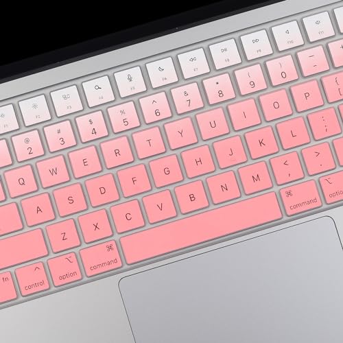 2 Pack Keyboard Cover for MacBook Pro 14" 16" M5-M1 Pro/Max 2026-2021 A3426 A3427 A3428 A3429 A2442 A2779 A2918 A2992 A2485 A2780 A2991,2026-2023 MacBook Air M5-M2 13.6" 15.3" laptop Skin,US Layout-OP - color: OmbrePink+TPU