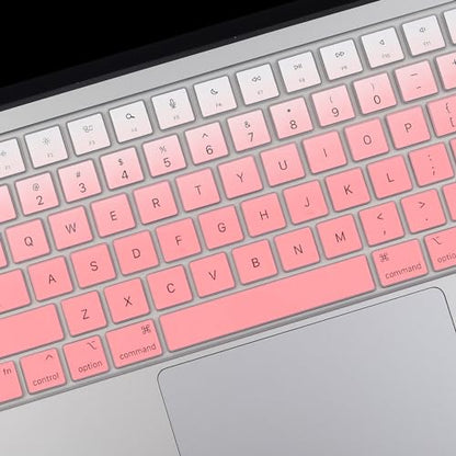 2 Pack Keyboard Cover for MacBook Pro 14" 16" M5-M1 Pro/Max 2026-2021 A3426 A3427 A3428 A3429 A2442 A2779 A2918 A2992 A2485 A2780 A2991,2026-2023 MacBook Air M5-M2 13.6" 15.3" laptop Skin,US Layout-OP - color: OmbrePink+TPU