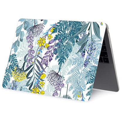LanBaiLan Laptop Plastic Hard Shell Protective Case, Compatible for New MacBook Air 13 inch 2020 2019 2018 Release A2337 M1 A2179 A1932 Retina Display with Touch ID & Keyboard Cover, Artsy Flower - color: Artsy Flower