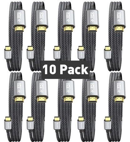 UANTIN USB C to HDMI Cable 10Ft for Home Office 4K High-Speed 10-Pack | USBC to HDMI Cord [Thunderbolt 3/4/5 Compatible] with MacBook Neo, Galaxy S9 to S25, iPhone 17 Pro/Max, iPad Pro, Surface - size: 10FT, style: 10 Pack