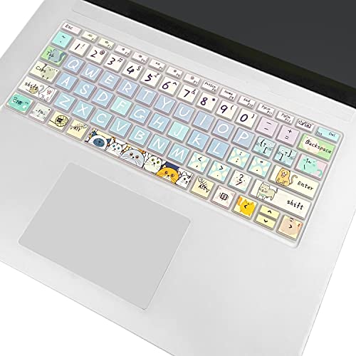 Keyboard Cover Skin for Microsoft Surface Laptop 3/4/5 13.5 & 15 Inch, Surface Laptop Studio/Studio 2 14.4", Cute Cat - color: Cute Cat