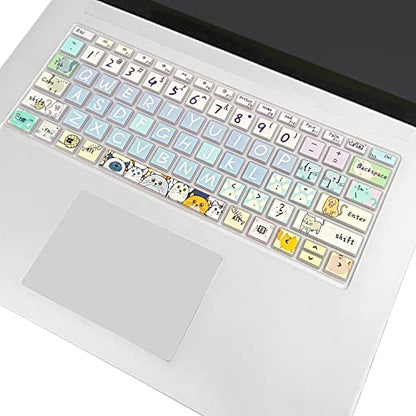 Keyboard Cover Skin for Microsoft Surface Laptop 3/4/5 13.5 & 15 Inch, Surface Laptop Studio/Studio 2 14.4", Cute Cat - color: Cute Cat