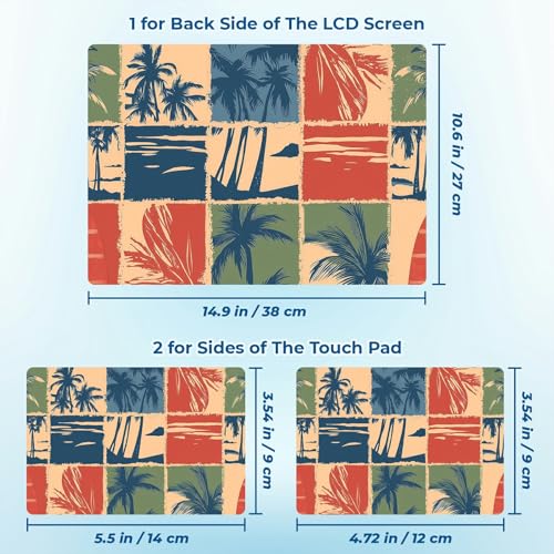 Reusable Universal Laptop Skin Sticker, Cut to Fit for 11.6–15.6 Inch Laptops, Waterproof Protective Film, No-Residue - Palm Stamp - color: Palm Stamp