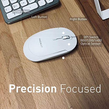Macally Compact Bluetooth Keyboard and a Comfortable Bluetooth Mouse, Office Essentials