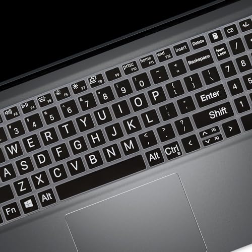 Large Print Keyboard Cover for 15.6" Dell Inspiron 15 3510 3511 3515 3525 3530 3535 5510 5515 5518 7510, 2025 Dell 15 Laptop DC15250 DC15255 15.6, Vostro 3510 3520 3530 5510 5515 15.6, Latitude 3520 - color: BK