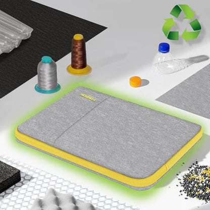 Hseok Laptop Case 13.3 14 inch Sleeve, Rainproof & Shockproof Carrying Case Compatible with MacBook Pro/Neo 14 M5/M4/M3/M2/M1,13.3 MacBook Air/Pro,XPS 14 and Most 13"-14" Notebook Tablet,Gray-Yellow - color: Gray-yellow