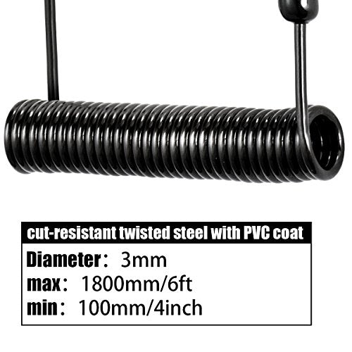 Laptop Lock Cable 6ft Cut-Resistant Security Cable with 360° Rotating Lock for Wedge Slot Laptops 7x3mm Anti-Theft Computer Lock for Office, Library, Travel, Students & Business - size: k 1pack